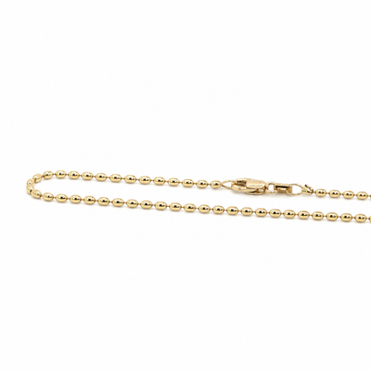 14k Yellow Gold Rice Bead Bracelet (150g) - 8"