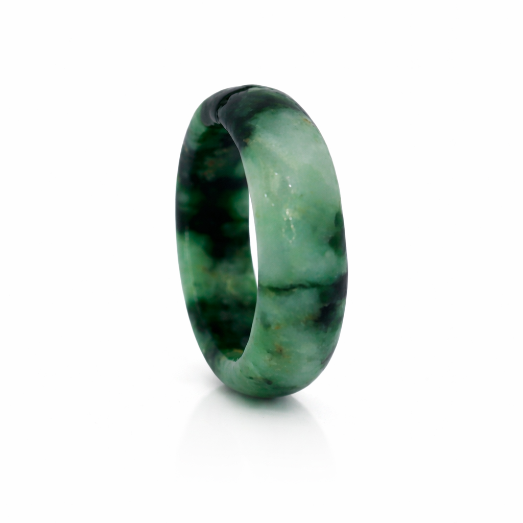 18mm A-Grade Natural Jadeite Abacus Ring