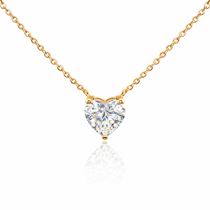3 Carat Heart Shaped Lab Diamond Pendant - E VS1