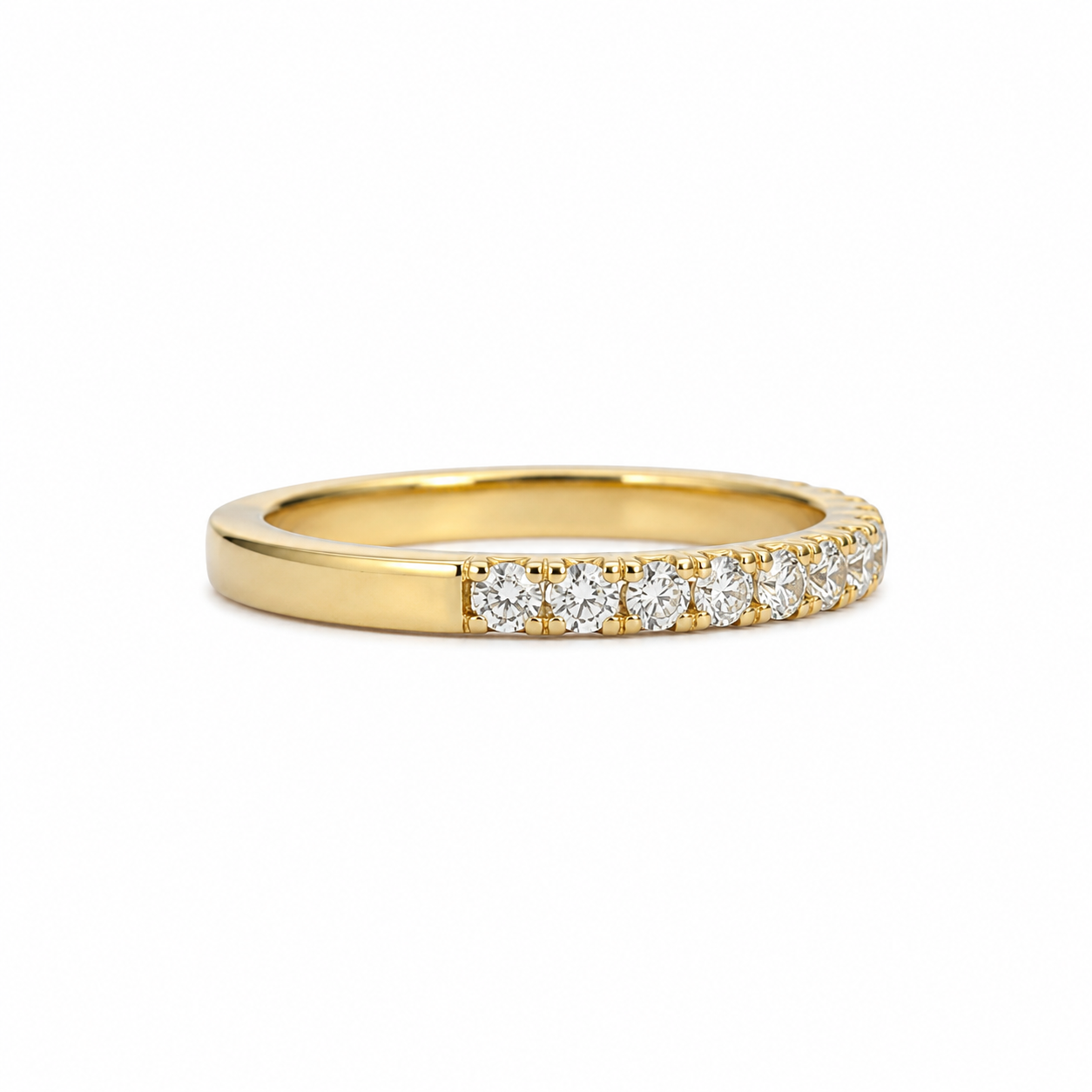 14k Gold 0.65 tcw French Pavé Lab Grown Diamond Band