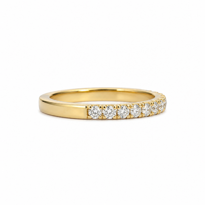 14k Gold 0.65 tcw French Pavé Lab Grown Diamond Band