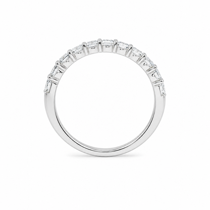 14k White Gold 1.00 tcw Lab Grown Diamond Half Eternity Band