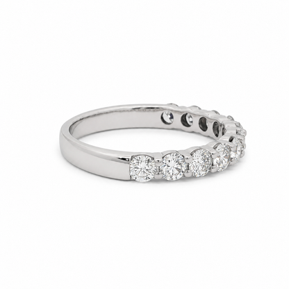 14k White Gold 1.00 tcw Lab Grown Diamond Half Eternity Band