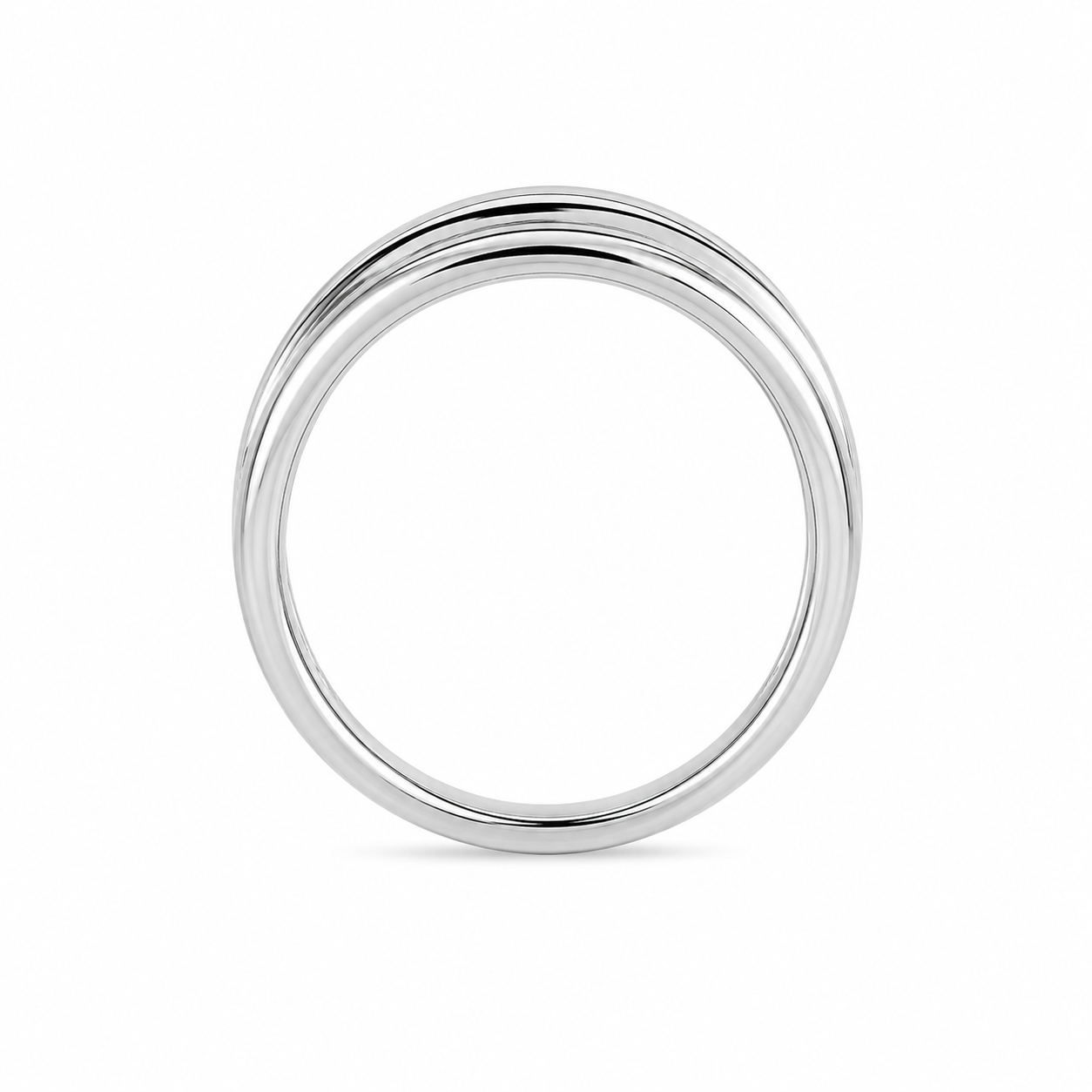 10k White Gold Natural Diamond Channel Set Band | 1.20 tcw
