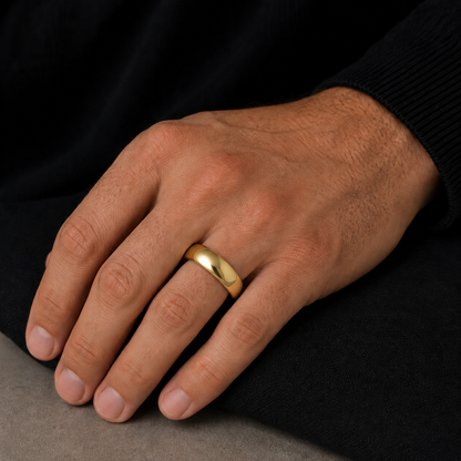 14k Gold High Polished Unisex Band Lightweight