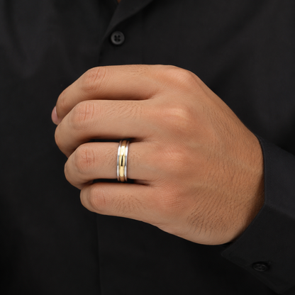 14k Gold 6mm Grooved Band | Size 10