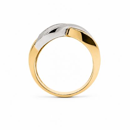 18k Yellow Gold Natural Ruby & Diamond Two-Piece Estate Ring Set