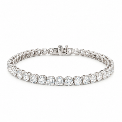 Platinum 4mm Lab Grown Diamond Tennis Bracelet | 6.5" | 9.8ctw