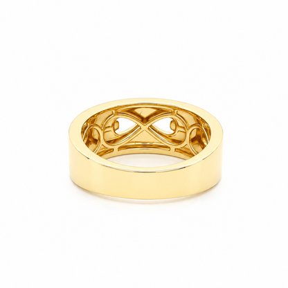 18k Gold Diamond Infinity Cigar Band