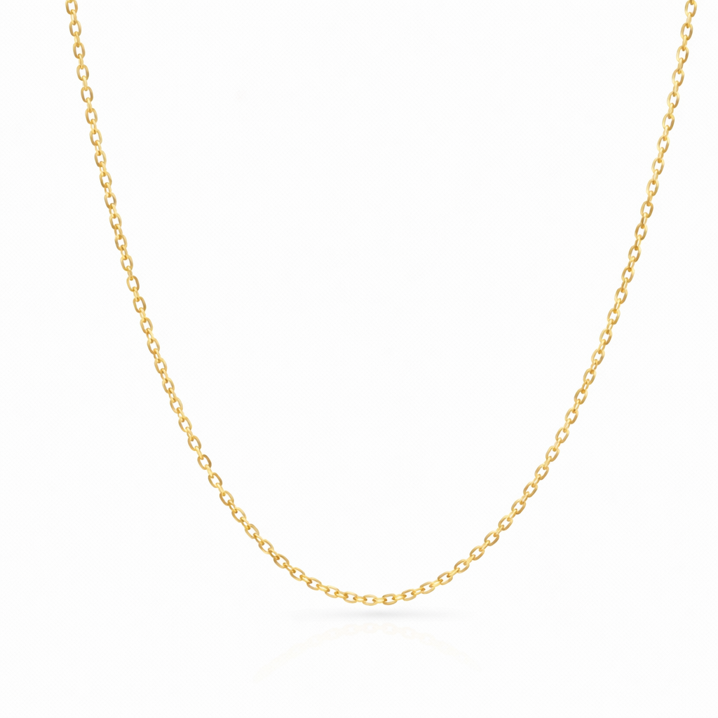 14k Yellow Gold Diamond Cut Rolo Chain Necklace 0.40 Gauge (Approx. 1.7–1.8mm) | 18"–22" Lengths