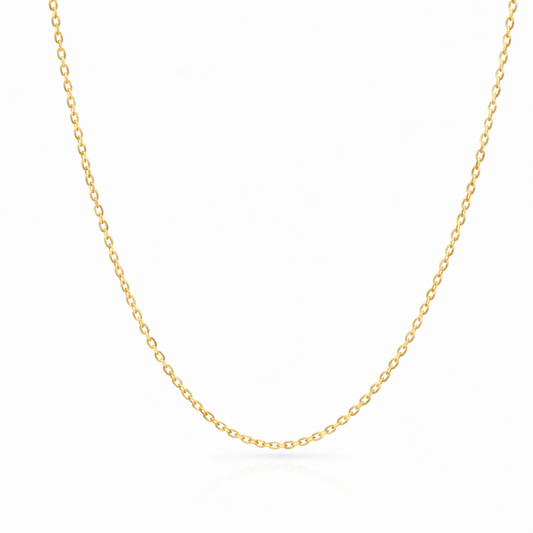 14k Yellow Gold Diamond Cut Rolo Chain Necklace 0.40 Gauge (Approx. 1.7–1.8mm) | 18"–22" Lengths