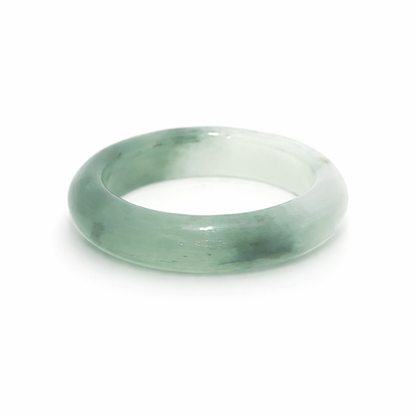 16.8mm A-Grade Natural Jadeite Abacus Ring