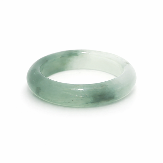 16.8mm A-Grade Natural Jadeite Abacus Ring