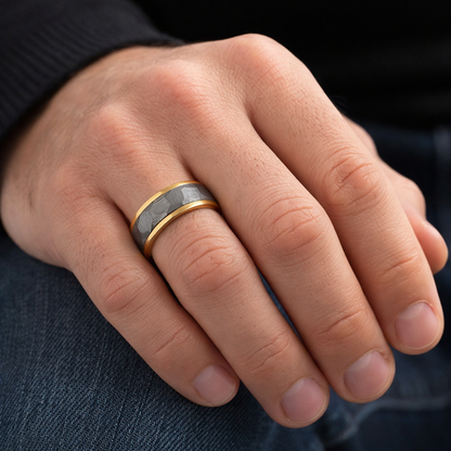 "Ambrosia" 8mm Tungsten Wedding Band (sz 10)