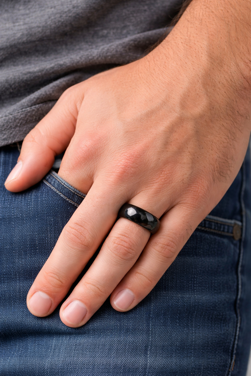 "Maximus" 8mm Tungsten Wedding Band (sz 10)