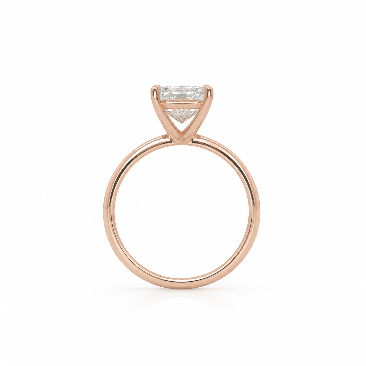18k Gold 2.00 Carat Radiant Cut Solitaire Lab-Grown Diamond Engagement Ring | E/VS2