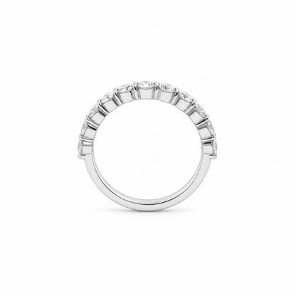 14k White Gold Lab Grown Diamond Half Eternity Band | 1.00 tcw