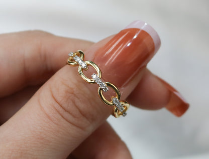 14k Pavé-set Eternity Mariner Ring with 1/3 tcw