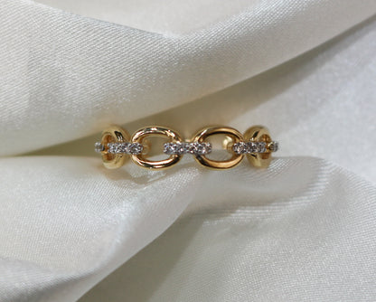 14k Pavé-set Eternity Mariner Ring with 1/3 tcw