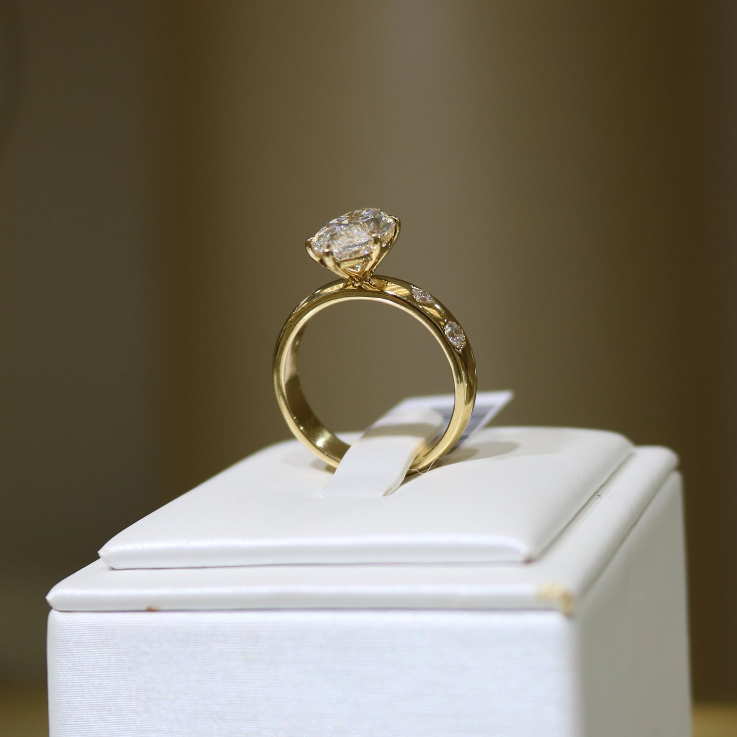 14k Gold 3.02ct Marquise Cut Lab Diamond Cigar Band Ring with Mixed Cut Accents | E/VS1