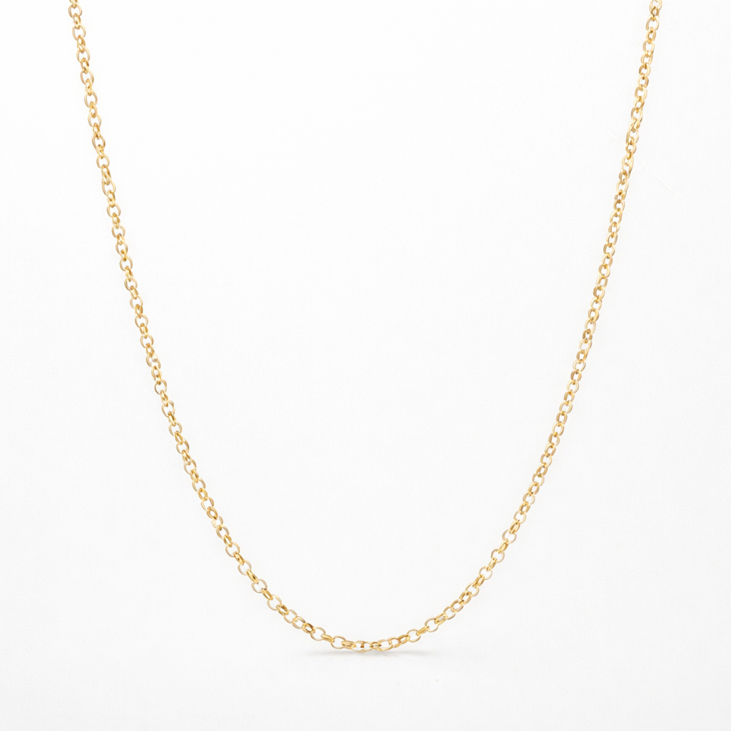 14k Gold 1.6mm Rolo Chain Necklace | Solid Gold | 18–24" Lengths