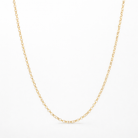 14k Gold 1.6mm Rolo Chain Necklace | Solid Gold | 18–24" Lengths