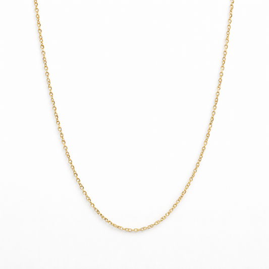 14k Yellow Gold Rolo Chain Necklace 0.35 Gauge (1.6mm) | 18"–24" Lengths