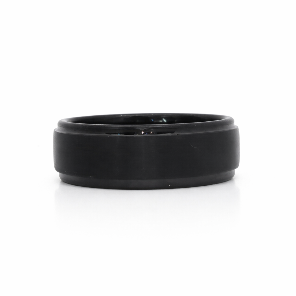 "Stealth" 8mm Tungsten Wedding Band (sz 10)