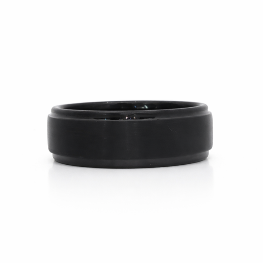 "Stealth" 8mm Tungsten Wedding Band (sz 10)