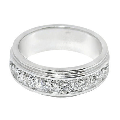 18k 1.62t.c.w. Round Lab Grown Diamond Men's Channel Set Wedding Band