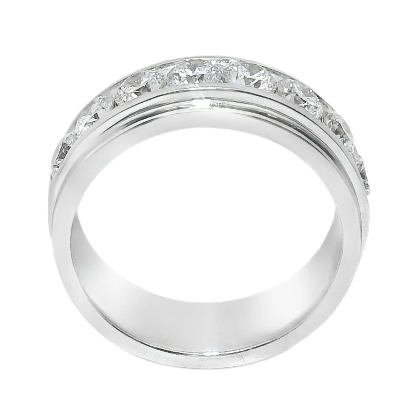 18k 1.62t.c.w. Round Lab Grown Diamond Men's Channel Set Wedding Band