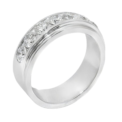 18k 1.62t.c.w. Round Lab Grown Diamond Men's Channel Set Wedding Band