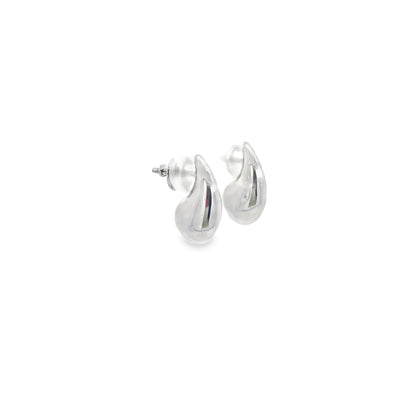 14k White Gold Rain Drop Earrings