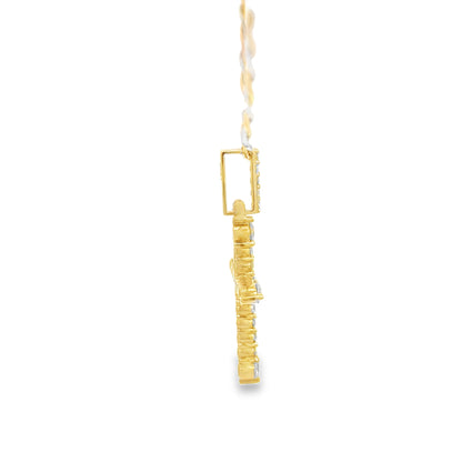 10k Yellow Gold Natural Diamond Cross Pendant (1.14 tcw)
