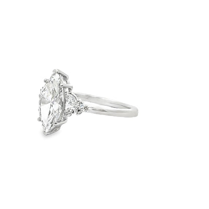 2.05ct Marquise Cut Engagement Ring on 14k White Gold