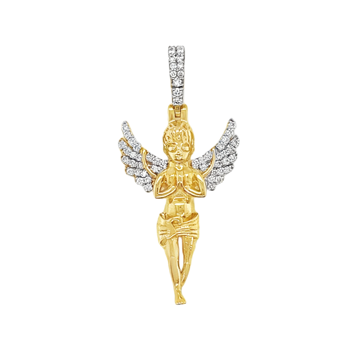 Gold and Diamonds Petite Angel Pendant