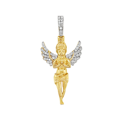 Gold and Diamonds Petite Angel Pendant