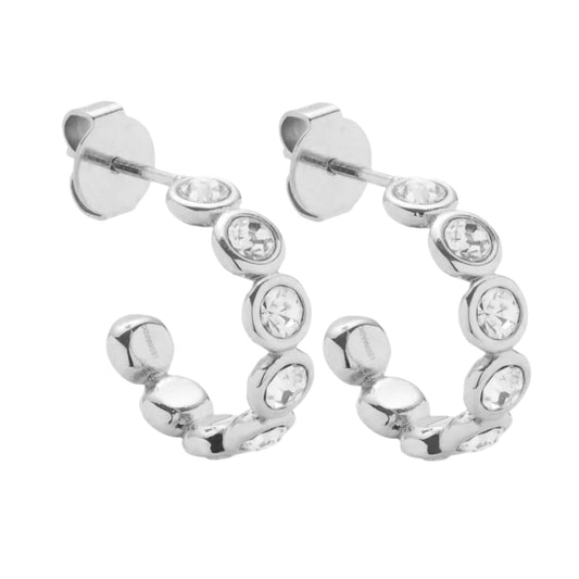 Luna Petite Moissanite Open Huggies – 11mm