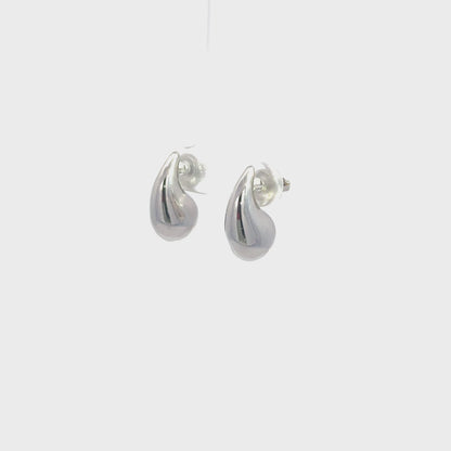 14k White Gold Rain Drop Earrings