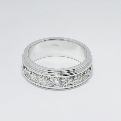 18k 1.62t.c.w. Round Lab Grown Diamond Men's Channel Set Wedding Band