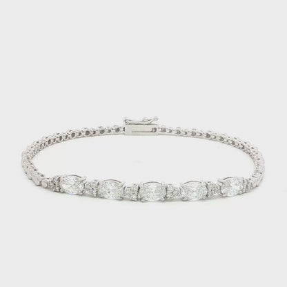 14k White Gold Lab Diamond Tennis Bracelet | 2.26ctw