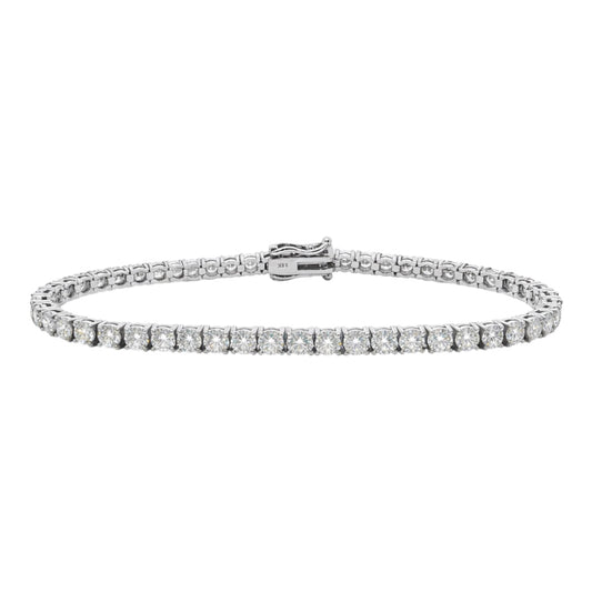 14k White Gold Tennis Bracelet w/ Lab Grown Diamonds - 6.11 tcw | 7"