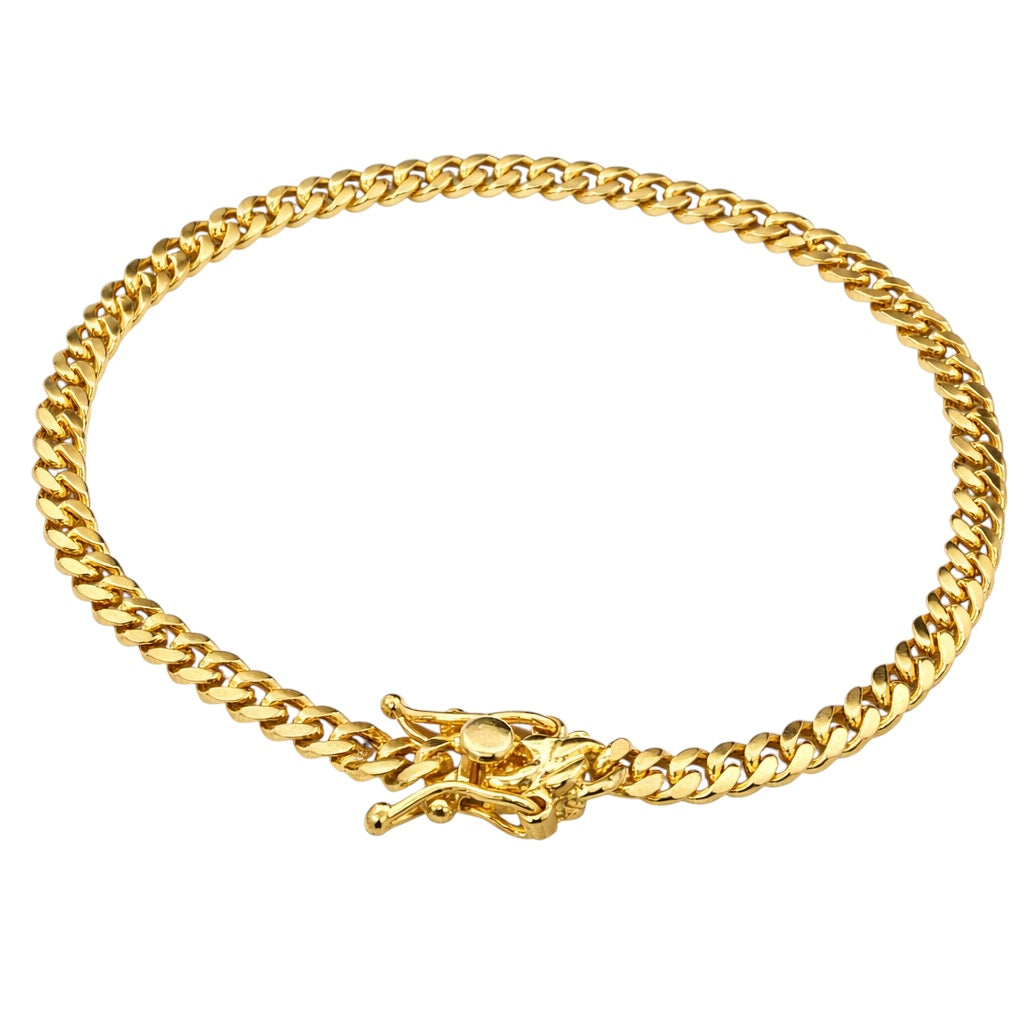 14k Solid Cuban 4mm - 7.5"