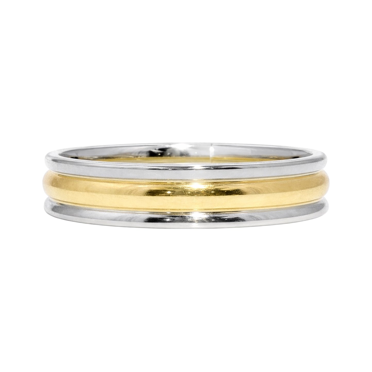 14k Gold 6mm Grooved Band | Size 10