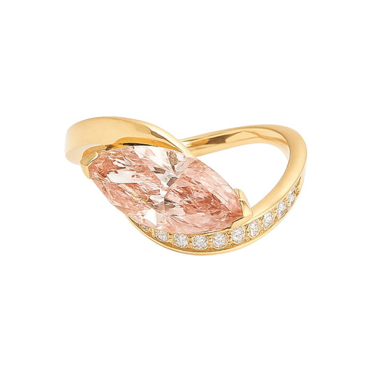 "Eye of Grace" 2.09 tcw Pink Lab Grown Diamond in 14k Gold
