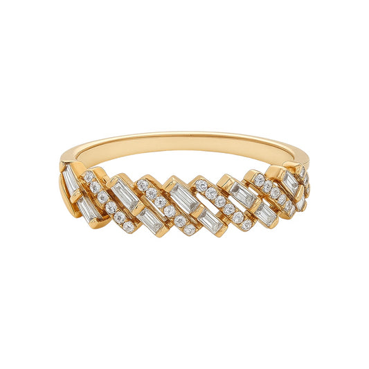 Mosaic Diamond Band in 18k Gold – 0.30 tcw