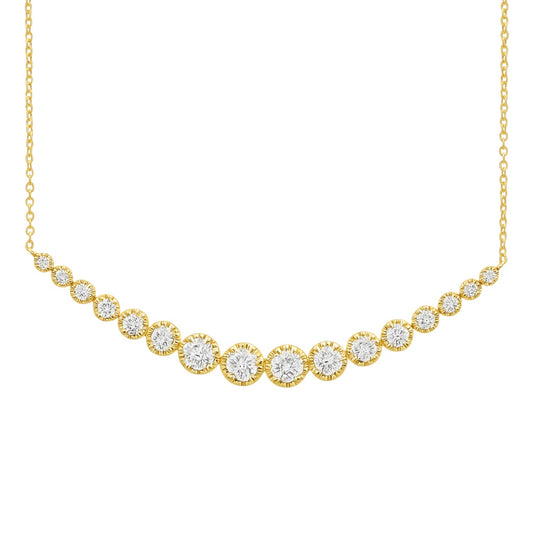 10k Gold with Graduated Lab Diamond Pendant Necklace (0.46 tcw)
