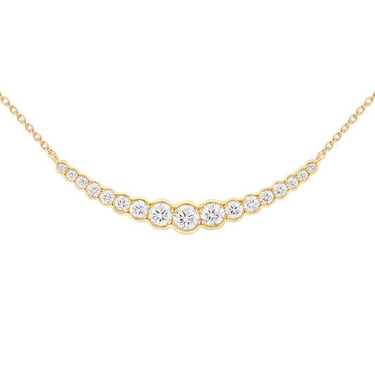 10k Gold with Graduated Lab Diamond Pendant Necklace (0.49 tcw)