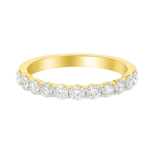 14k Gold and Natural Diamond Halfway Band (0.92 tcw)