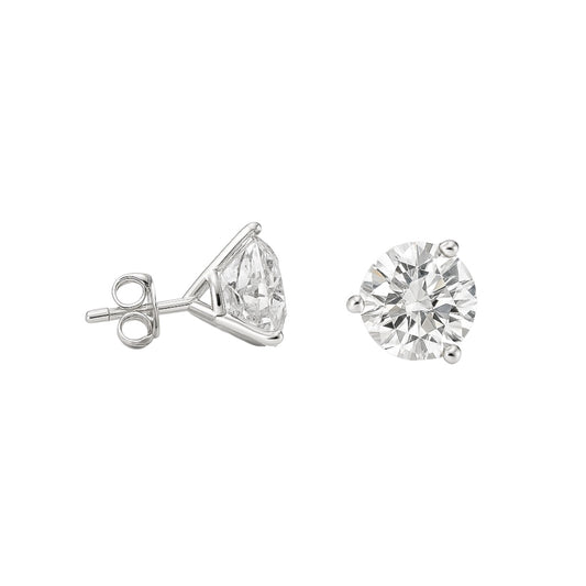 14k White Gold Martini Studs w/ Lab Grown Diamond (4.20 tcw)
